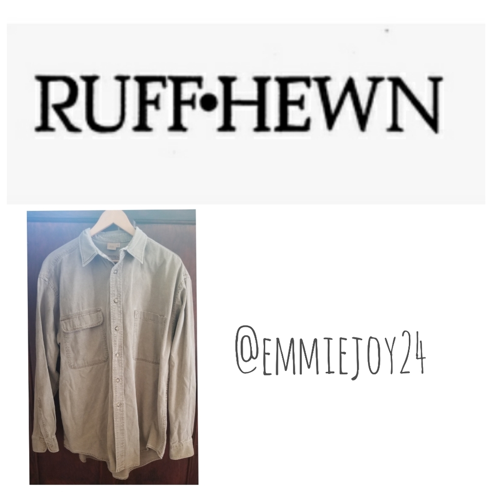 Ruff Hewn Tan Button Up Men's Dress Shirt